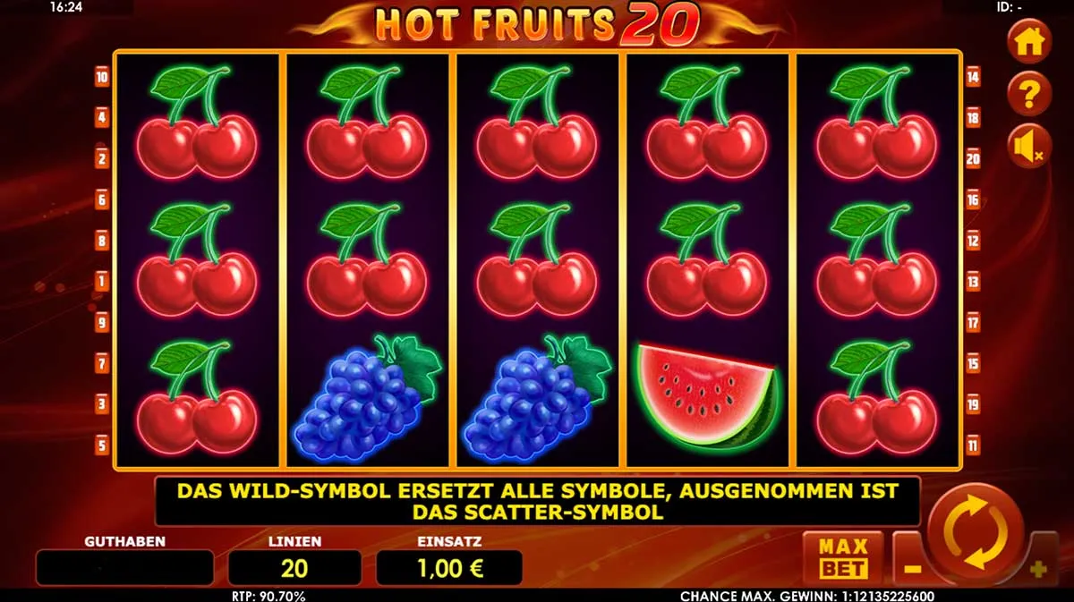 AMATIC - Hot Fruits 20 - Slot