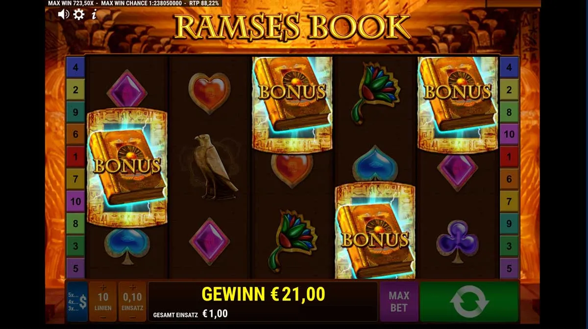 GAMOMAT - Ramses Book - Gewinn