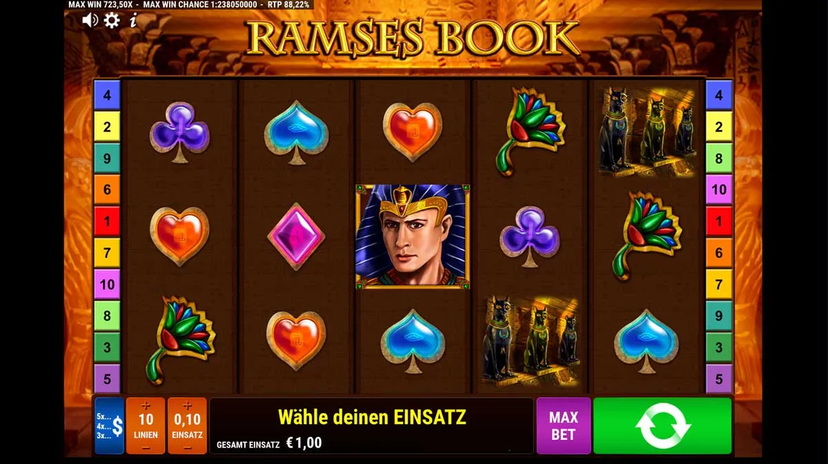 GAMOMAT - Ramses Book - Spielfläche