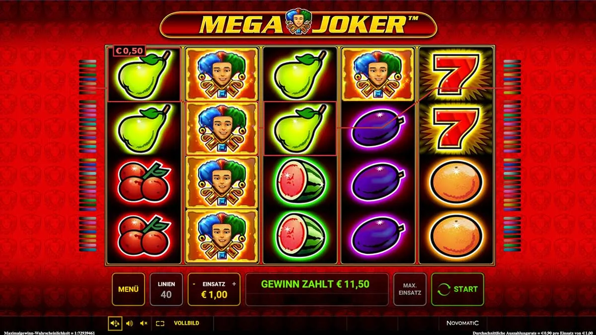 greentube - Mega Joker - Gewinn