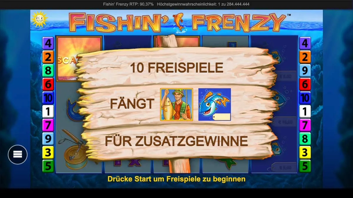 MERKUR - Fishin' Frenzy - Freispiele