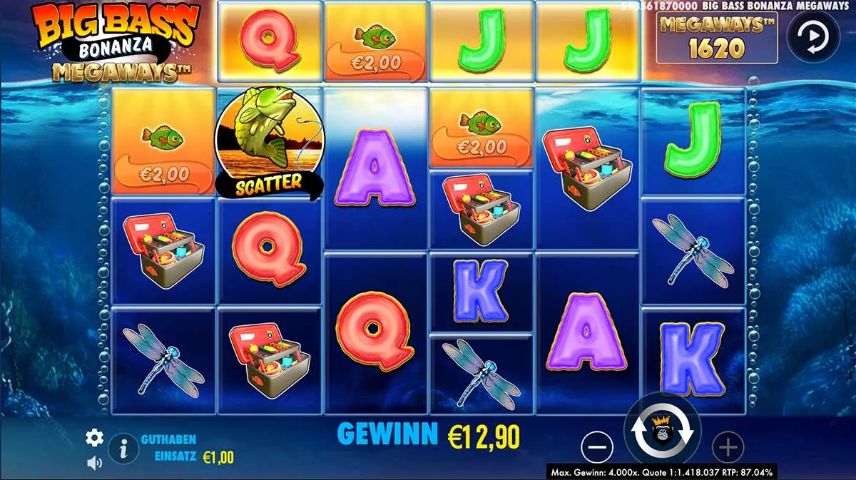 Pragmatic Play - Big Bass Bonanza MEGAWAYS - Gewinn